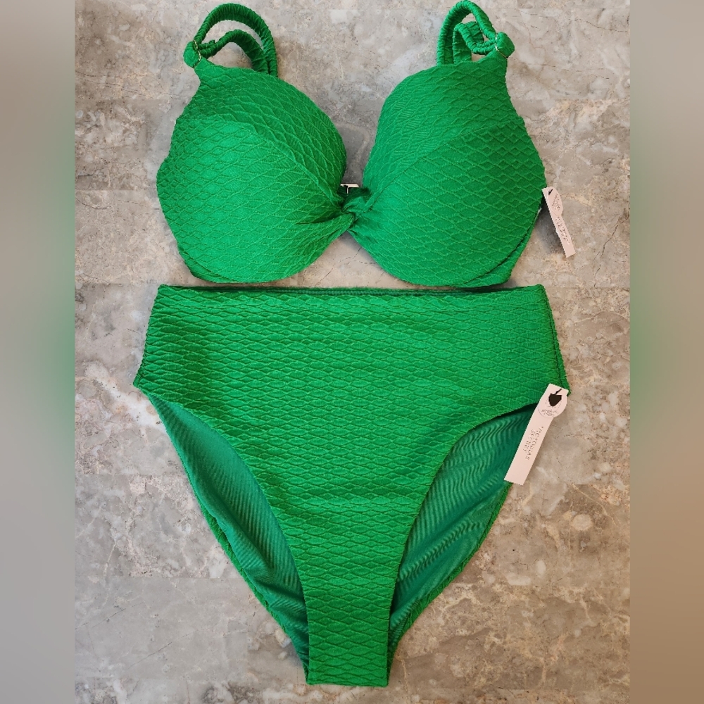 32DD/S VS Swim Removable PushUp Bikini Top HighWaist Full Coverage Bikini Set